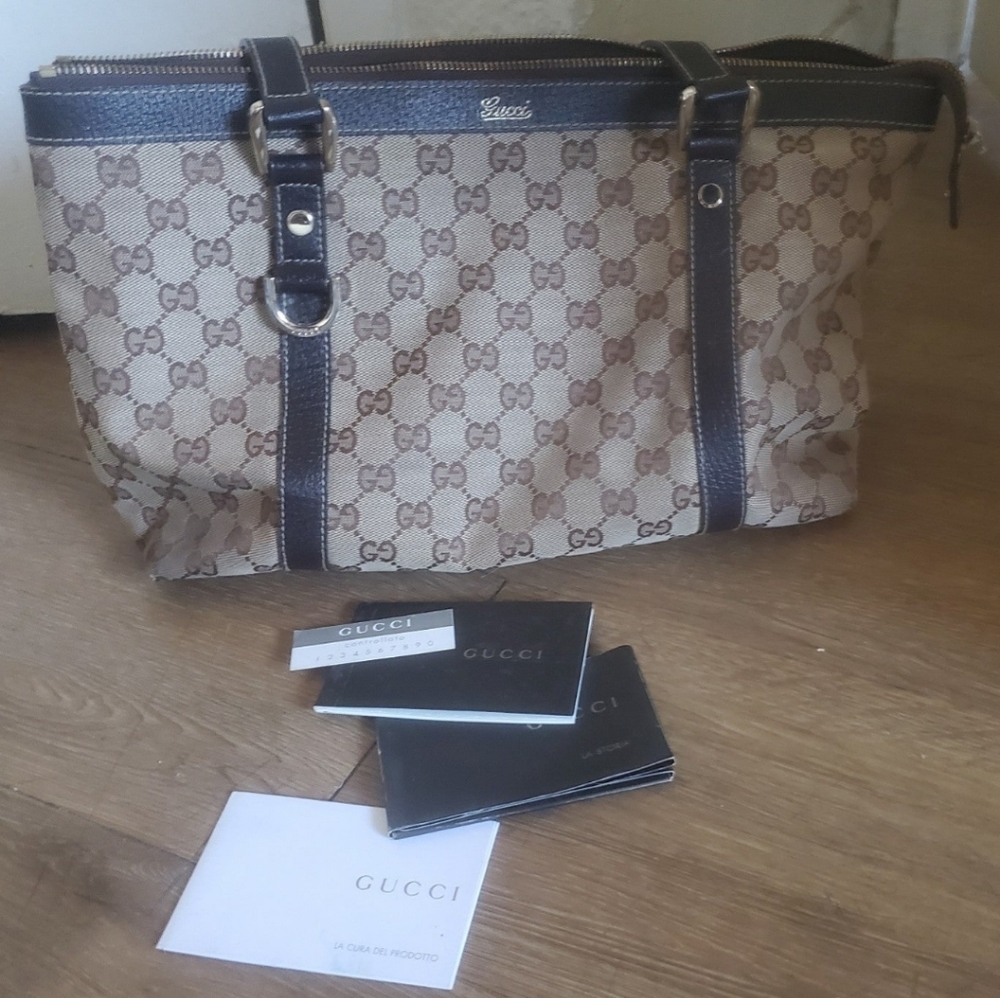 Gucci Medium GG Monogram Canvas Abbey Tote Bag. - Picture 1 of 12